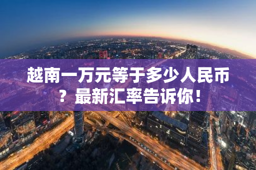 越南一万元等于多少人民币？最新汇率告诉你！