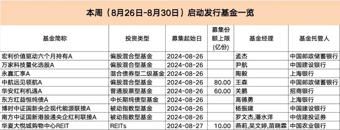 本周9只新权益类基金开售，主打投资品种