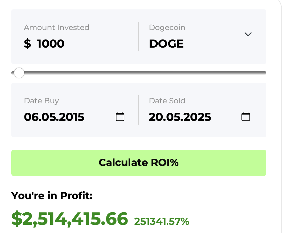 狗狗币从 1000 美元到 100 万美元：这是详细的时间表