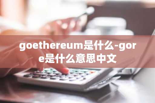 goethereum是什么-gore是什么意思中文
